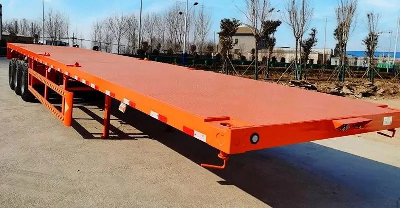 3 Axle Heavy Duty Flatbed Semi Trailer