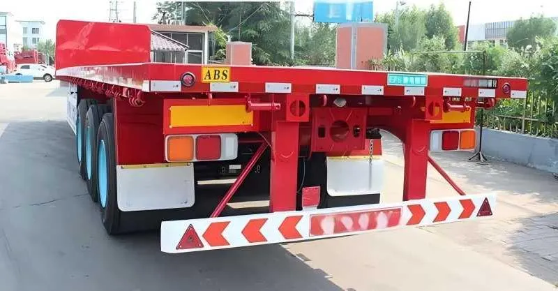 3 Axle Heavy Duty Flatbed Semi Trailer