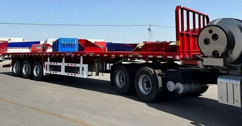 3 Axle Heavy Duty Flatbed Semi Trailer