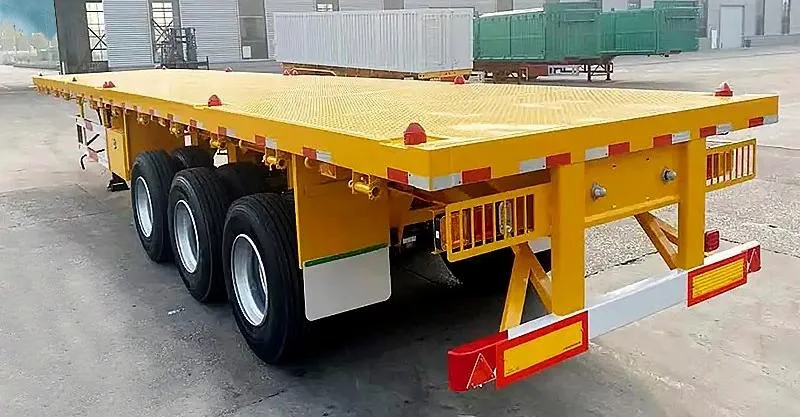 3 Axle 40Ft Flatbed Container Trailer