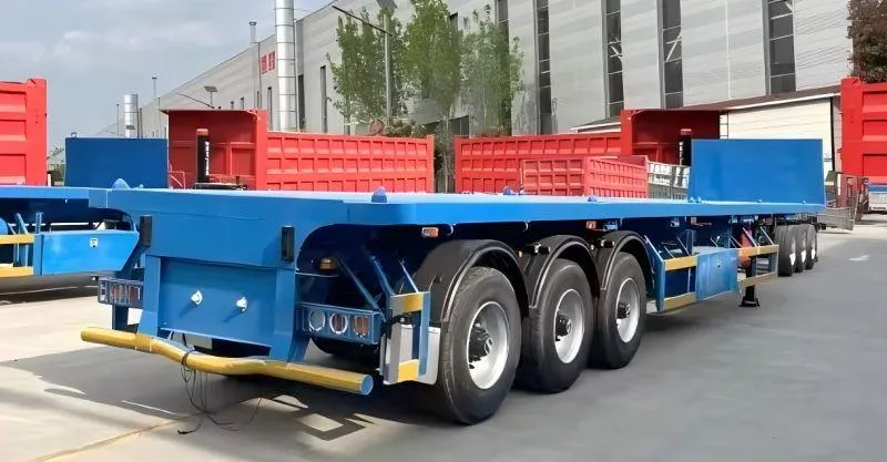 60 Ton Tri Axle Flatbed Semi Trailer