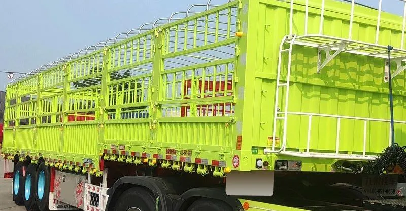 Tri Axle Fence Cargo Semi Trailer